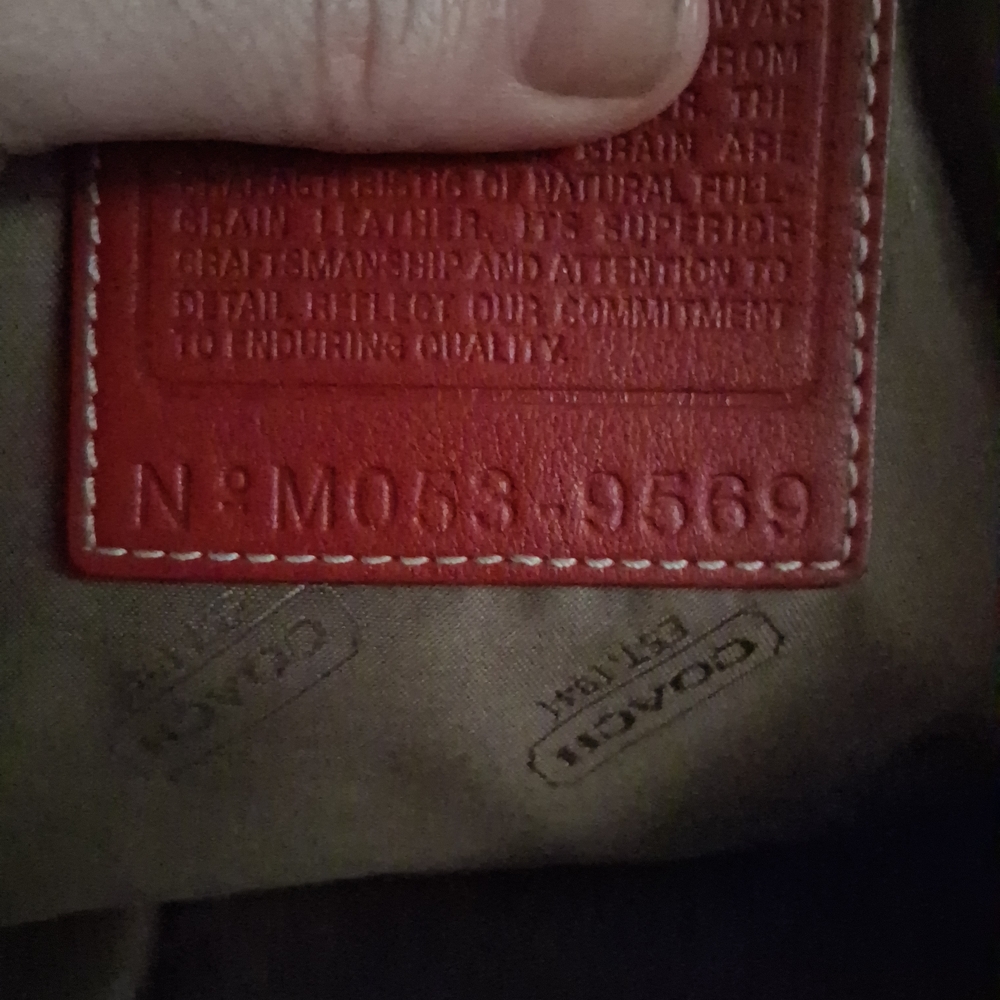 Coach Red Leather Drawstring Backpack with Buckle… - image 2